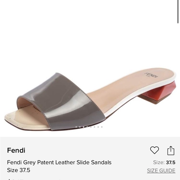 Fendi Shoes - Fendi Taupe and orangePatent Leather Sandals with a funky vibe.